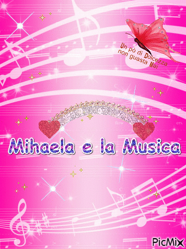 Mihaela e la musica - Gratis animeret GIF