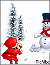 Snow play - GIF animado gratis