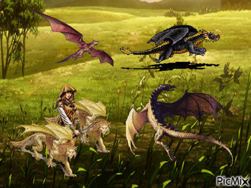 le pays des dragons - Animovaný GIF zadarmo