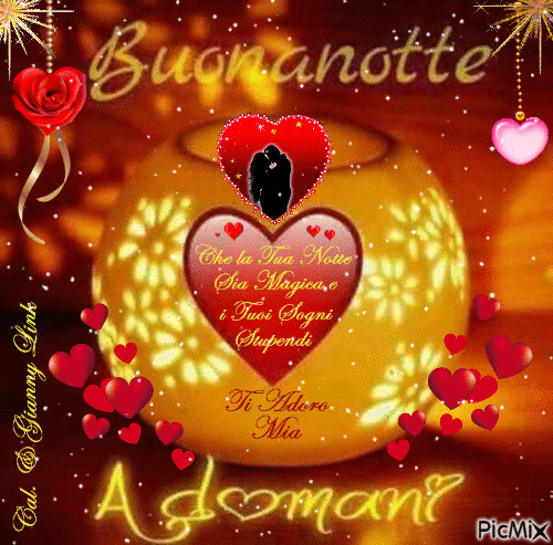Buona Notte Amore Mio - Бесплатный анимированный гифка