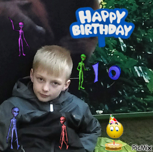 Happy 10th birthday Shauny - Free animated GIF