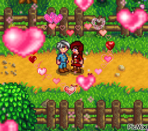 playing stardew valley with my husband - 免费动画 GIF