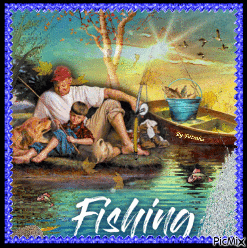 Fishing - GIF animasi gratis