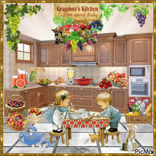 Grandma’s kitchen - Nemokamas animacinis gif