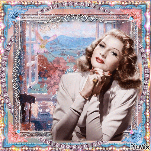 Rita Hayworth, Actrice américaine - Бесплатный анимированный гифка
