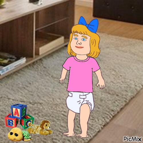 Baby girl and various toys - zdarma png