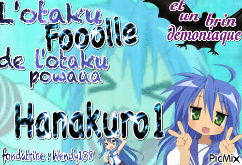 badge hanakuro1 otaku powaaa - Besplatni animirani GIF
