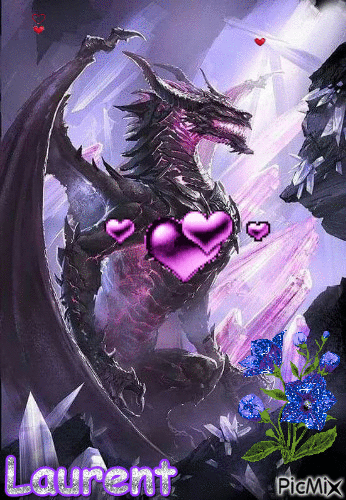dragon violet - Gratis animeret GIF