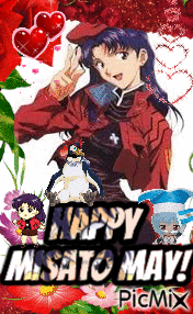 Happy Misato May! - Animovaný GIF zadarmo