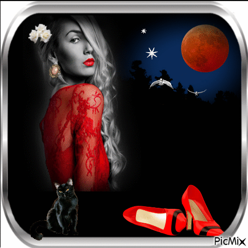 Noche de luna llena - Besplatni animirani GIF