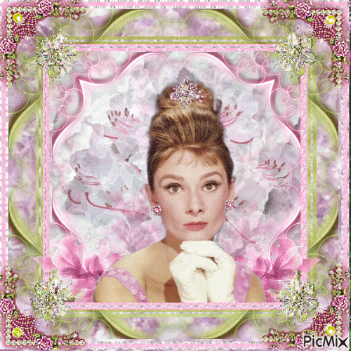 Audrey Hepburn, Actrice Britannique - Безплатен анимиран GIF