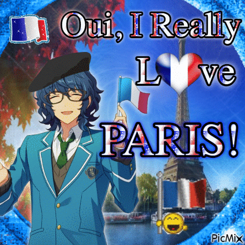 tsumugi loves paris - Darmowy animowany GIF