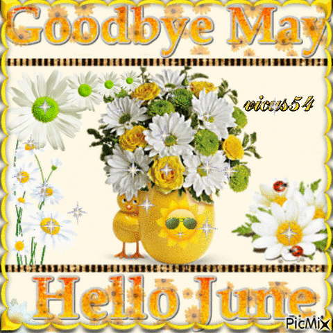 good bye may hello june - Animovaný GIF zadarmo