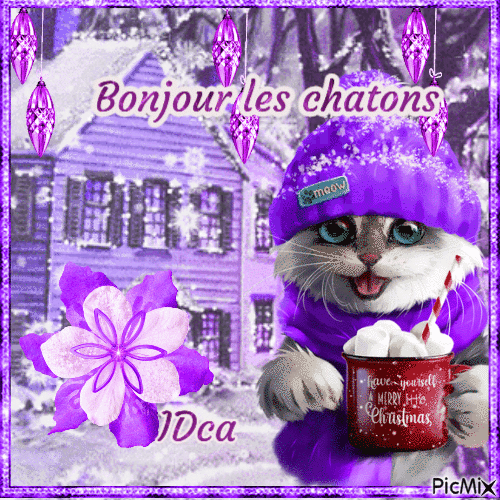 Bonjour les chatons - Бесплатни анимирани ГИФ