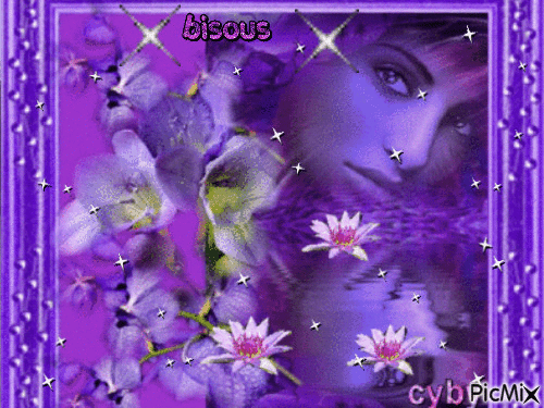 femme en violet ma création a partager sylvie - GIF animé gratuit