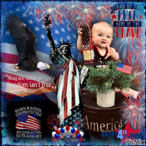Patriotic baby - gratis png