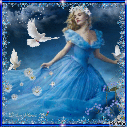 Cinderella and doves...June 2018 - Ingyenes animált GIF