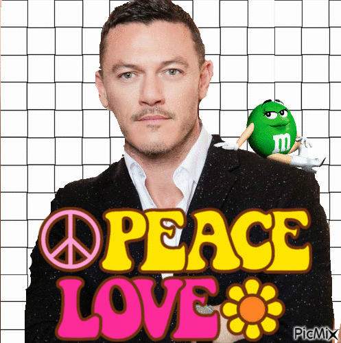 peace and love - GIF animasi gratis