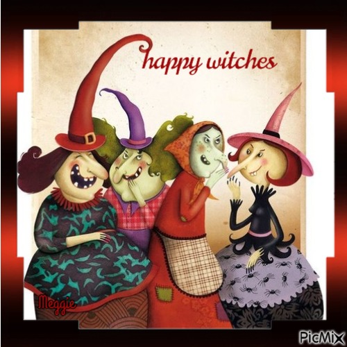 happy witches - PNG gratuit