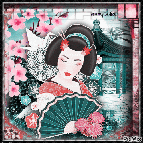 Geisha - Бесплатный анимированный гифка