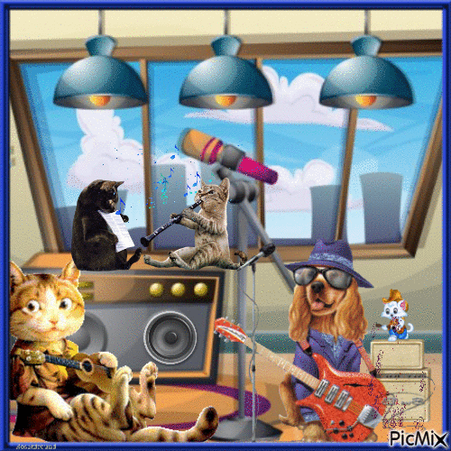 Tiere in der Musik - Free animated GIF