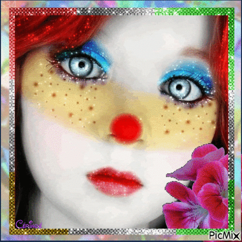 Portrait multicolore - Bezmaksas animēts GIF