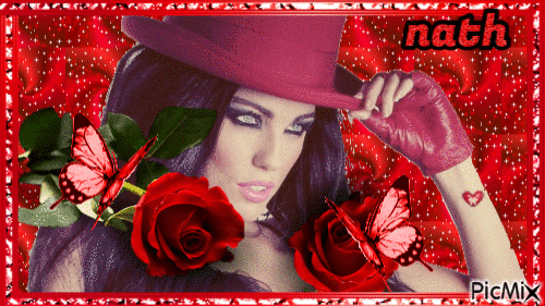 femme avec gant rouge,concours - Δωρεάν κινούμενο GIF