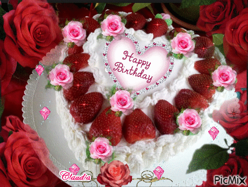 Happy Birthday Buon Compleanno Fragoline - Animovaný GIF zadarmo