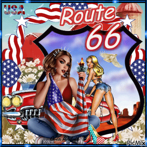 ROUTE 66 - 免费动画 GIF