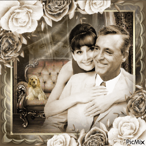 Audrey Hepburn & Cary Grant - Gratis geanimeerde GIF