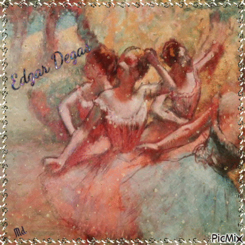 Ballerines d' Edgar Degas - GIF animado grátis