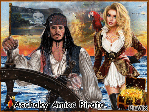 Aschaky Amica Pirata - GIF animé gratuit
