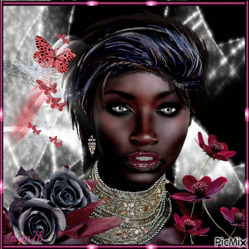 black lady - GIF animé gratuit
