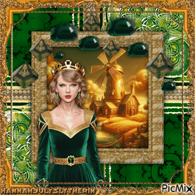 {♦}Taylor Swift in Gold & Green Tones{♦} - Free animated GIF