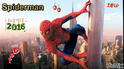 Giff Picmix Spiderman créé par moi - Бесплатный анимированный гифка
