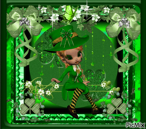 "Irish Good Luck Elf" - Free animated GIF