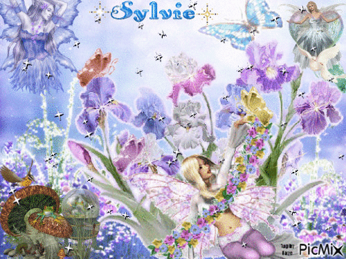 Fantasy in purple ma création a partager sylvie - 免费动画 GIF