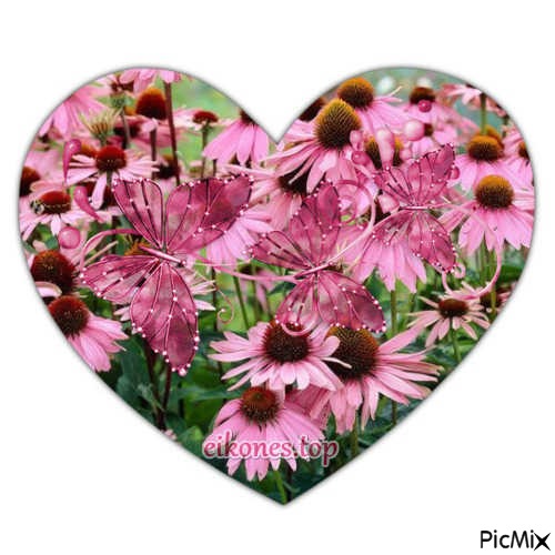 flowers-heart - gratis png
