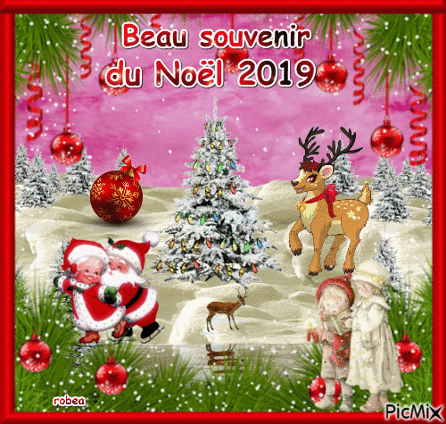Beau souvenir du Noël 2019 - Бесплатни анимирани ГИФ
