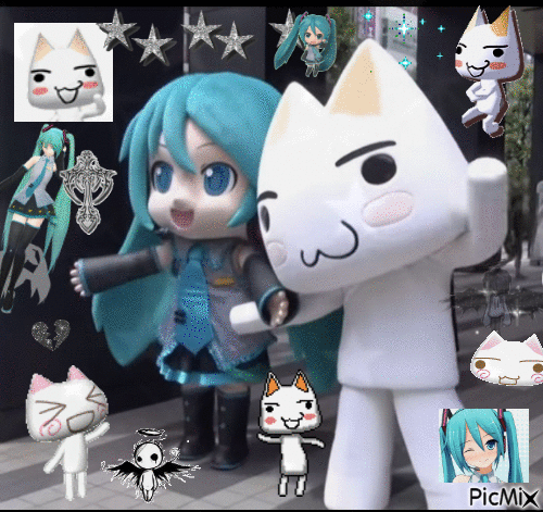 toro and miku - GIF animasi gratis