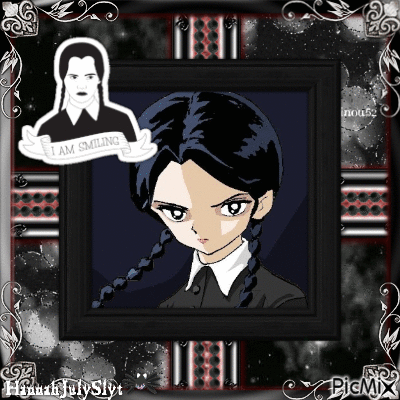 {{{Wednesday Addams as an Anime Girl}}} - 無料のアニメーション GIF