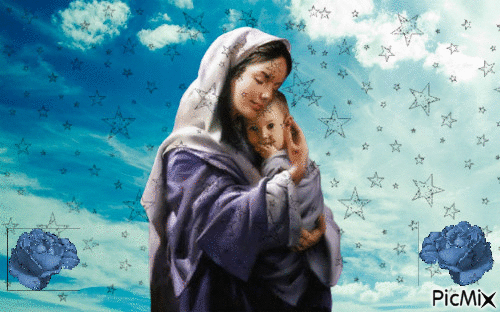Marie aux étoiles - GIF animate gratis