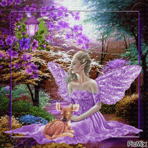 Violet fairy - Free animated GIF