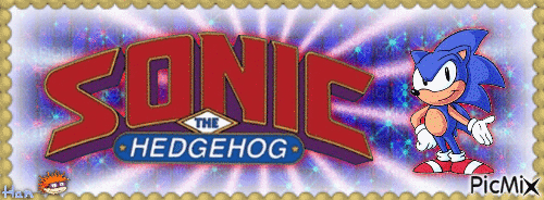 Sonic the Hedgehog Retro {Banner} - GIF animasi gratis