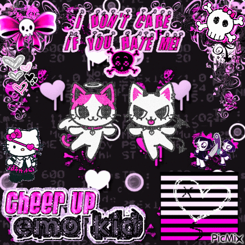 black and pink emo - 免费动画 GIF