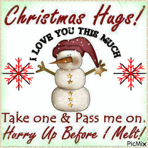 Christmas Hugs - Бесплатный анимированный гифка