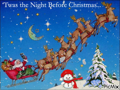 Twas The Night Before Christmas - GIF animé gratuit