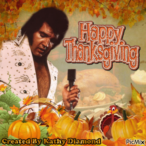 Elvis Happy Thanksgiving - Besplatni animirani GIF