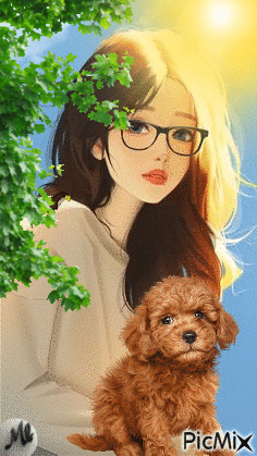 Foto con mi perro - 免费动画 GIF