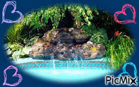 cascade d'eau - Бесплатный анимированный гифка